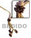 3 tassel natural coco necklace