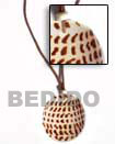 leather thong w/ cunos shell necklace