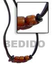 Handmade leather thong w/ golden horn pendant necklace Leather Cord Necklace
