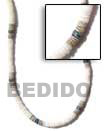 Handmade white shell w/ green lip shell necklace Shell Necklace