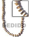 4-5 mm coco tiger heishe alternate elastic necklace