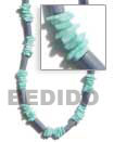 pastel wood tube necklace