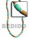 bamboo tube pastel w/ coco alternate necklace