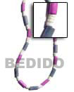 Handmade bfj288nk Pastel Color Wood Beads Necklace
