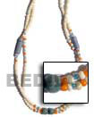 2-3 mm heishe natural coco necklace