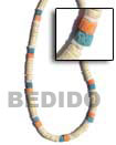 8 mm coco heishe w/ shell alternate necklaces
