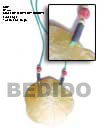 leather thong w/ MOP pendant necklace