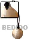 leather thong w/ brown lip shell pendant necklace