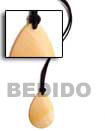 Handmade leather thong w/ melo shell pendant necklace Leather Cord Necklace