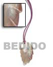 Handmade leather thong w/ hammer shell necklace Leather Cord Necklace