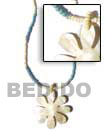 Handmade 2-3 mm pokalet  natural coco pastel necklace Pastel Color Wood Beads Necklace