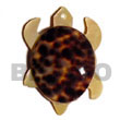 Handmade MOP turtle w/ cowrie back shell pendants Shell Pendant