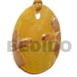 Handmade MOP oval w/ skin 40mm pendants Shell Pendant