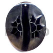 Handmade oval blacklip w/ groove / design/  50mm Shell Pendant