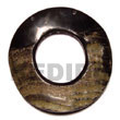 Handmade round 80mm  black horn pendants
