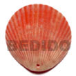 Handmade dyed in red piktin clam pendants Shell Pendant