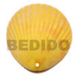 Handmade piktin clam dyed in yellow pendants Shell Pendant