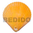 Handmade piktin clam dyed in golden yellow pendants Shell Pendant
