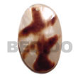 Handmade oval hammershell w/ skin 40mm pendants Shell Pendant