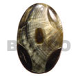 blacklip oval w/ skin 40mm pendants