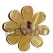 Handmade MOP flower w/ cowrie shell nectar  45mm Shell Pendant