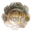 Handmade carved black lip rose  52mmx43mm pendants Shell Pendant