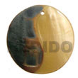 Handmade round MOP w/ natural skin yin and yang Shell Pendant