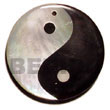 yin yang black tab and hammershell 40 mm pendants