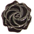 Handmade rose carving black pin 40mm pendants Shell Pendant