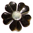Handmade blacklip 5 hearts petal w/ hammershell nectar 45mm Shell Pendant