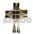 Handmade blacklip cross w/ skin 40mm pendants Shell Pendant