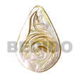 Handmade MOP teardrop w/ carving 40mm pendants Shell Pendant