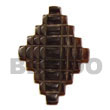 Handmade black tab checkered cross carving 45mm pendants Shell Pendant
