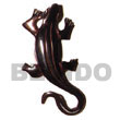 Handmade black tab lizard carving 50mm pendants Shell Pendant