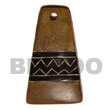 aztec carving natural horn 45mm pendants