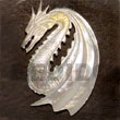 Handmade flying dragon MOP carving 45mm pendants Shell Pendant
