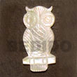 Handmade owl MOP carving 40mm pendants Shell Pendant