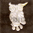Handmade owl MOP carving 40mm pendants Shell Pendant