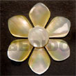 Handmade flower MOP w/ hammershell nectar 45mm pendants Shell Pendant