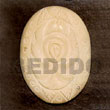 Handmade oval melo w/ carving 40mm pendants Shell Pendant
