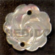 Handmade flower hammershell 30mm pendants Shell Pendant