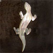 Handmade lizard carving MOP 45mm pendants Shell Pendant