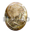 oval blacklip w/ lady carving 52mmx43mm pendants