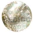 round 40mm hammershell w/ handpainted design - floral mint green