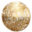Handmade round 40mm hammershell w/ handpainted design - floral Hand Painted Pendant