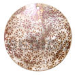 Handmade round 40mm hammershell w/ handpainted design - floral Hand Painted Pendant