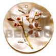 round 40mm hammershell w/ handpainted design - floral/embossed