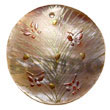 round 40mm hammershell w/ handpainted design - weed/embossed