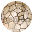 Handmade round 40mm hammershell w/ handpainted design /embossed pendants Hand Painted Pendant