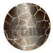 Handmade round 40mm hammershell w/ handpainted design /embossed pendants Hand Painted Pendant
